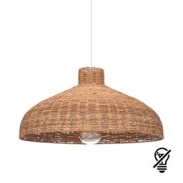 ATMOSPHERA Suspension rotin E27 ORI 230V diametre 58cm bois naturel - 186321