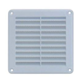 AUTOGYRE Grille d'aération PVC à visser 125x125mm avec moustiquaire blanc - 010660