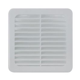 AUTOGYRE Grille d'aération PVC à emboiter 120x120mm avec moustiquaire blanc - 200072