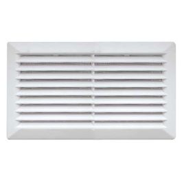AUTOGYRE Grille d'aération PVC à clipser 304x135mm avec moustiquaire blanc - 200966