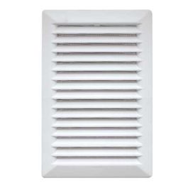 AUTOGYRE Grille d'aération PVC à clipser 135x232mm avec moustiquaire blanc - 200967