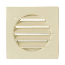 AUTOGYRE Grille d'aération PVC à clipser sur conduit 126x126mm avec moustiquaire sable - 400070