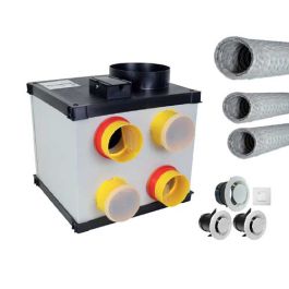 AUTOGYRE Kit VMC simple flux à détection d'humidité Silencio + gaines - 913252