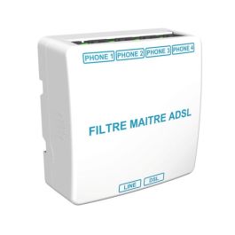 Filtre maître ADSL 4 sorties téléphone et 1 sortie DSL