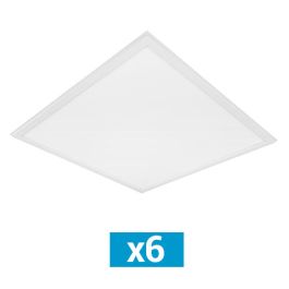 CEOTIS Lot de 6 dalles LED extra plates Saphir Eco 36W 3600lm 4000K 600x600mm