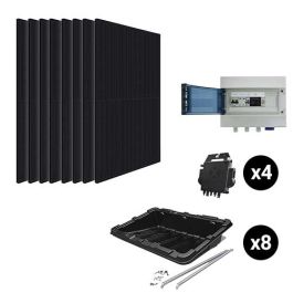 DMEGC Kit solaire autoconsommation 3000W + micro-onduleur APS - Toit plat