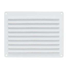 DMO Grille PVC extérieure en applique à visser 150x200mm blanc - 010609