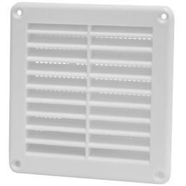 DMO Grille PVC encastrable à visser 125x125mm blanc - 010660