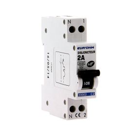 EUROHM Disjoncteur 2A Ph+N courbe C 3kA 230V - 20002