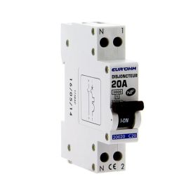 EUROHM Disjoncteur 20A Ph+N courbe C 3kA 230V - 20020