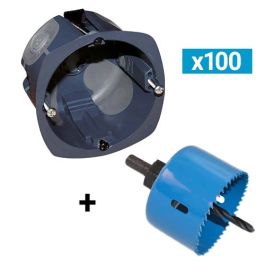 EUROHM XL ULTRA 100 Boites encastrement simple multimatériaux étanche à l'air D67 P40mm + scie cloche - 52012