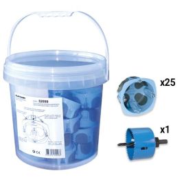 EUROHM Air'métic seau de 25 boîtes d'encastrement simples étanches à l'air D67 P40 + scie cloche - 52099
