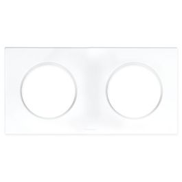 EUROHM Square Plaque double blanc - 60297