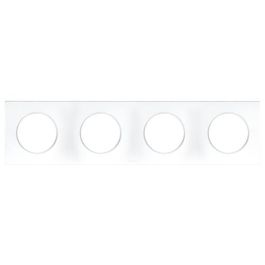 EUROHM Square Plaque quadruple blanc - 60299