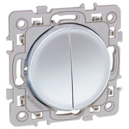EUROHM Square Double bouton poussoir silver - 60411