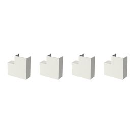GGK Angles plats pour moulure électrique 22x12mm blanc - lot de 4