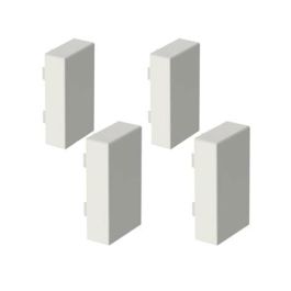 GGK Lot de 4 embouts de finition pour moulure électrique 7x12mm blanc