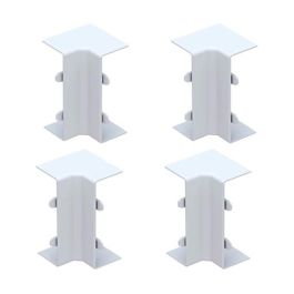 GGK Lot de 4 Angles intérieurs pour moulure électrique 15x30mm blanc
