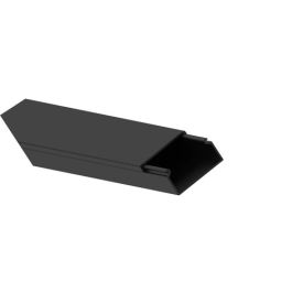 GGK Lot de 4 moulures électriques adhésives 15x30mm L.1,25m noir - WS10250