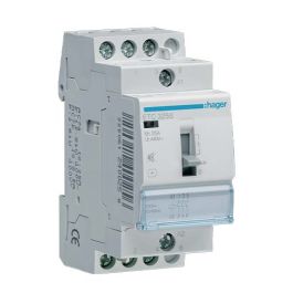 HAGER Contacteur Jour / Nuit 25A 3F/NO triphasé silencieux 2 modules - ETC325S