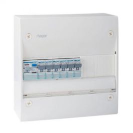 HAGER Gamma Tableau électrique prééquipé auto 1 rangée 1ID 40A 6 disjoncteurs