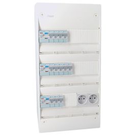 HAGER Gamma Tableau électrique pré-équipé 3 rangées 3ID 63A 12 disjoncteurs