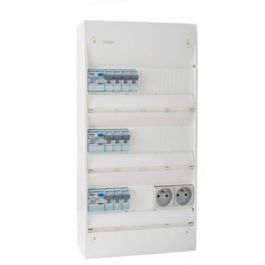 HAGER Gamma Tableau électrique prééquipé auto 3 rangées 3ID 40A 10 disjoncteurs