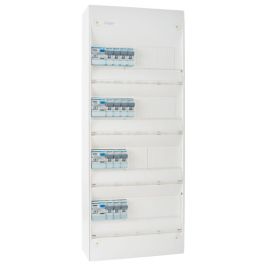 HAGER Gamma Tableau électrique pré-équipé 4 rangées 4ID 40A 14 disjoncteurs