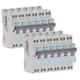 HAGER Lot de 12 disjoncteurs 10A Ph+N courbe C 3kA 230V - MFN710