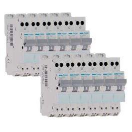 HAGER Lot de 12 disjoncteurs 20A auto Ph+N courbe C 3kA 230V - MFS720