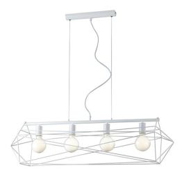 LUCE DESIGN Suspension E27 Abraxas 230V 120x30x30cm blanc - I-ABRAXAS-S4 BCO