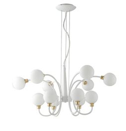 LUCE DESIGN Suspension G9 Aida 230V 133x79x38cm or blanc - I-AIDA-S12
