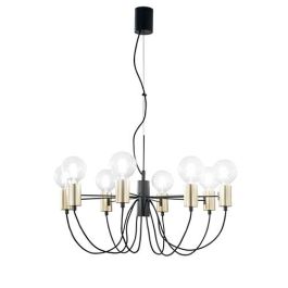 LUCE DESIGN Suspension E27 Axon 230V 143x66x25,6cm noir or - I-AXON-S8