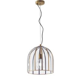 LUCE DESIGN Suspension E27 Chester 230V 31,5x30x30cm laiton - I-CHESTER-L