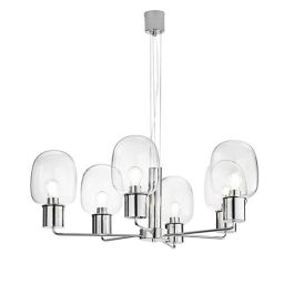 LUCE DESIGN Suspension E27 Fellini 230V 150x98x34,6cm chrome - I-FELLINI-S6