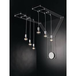 LUCE DESIGN Plafonnier E27 Habitat sextuple 230V 500x2x2cm blanc - I-HABITAT-PL6 BCO