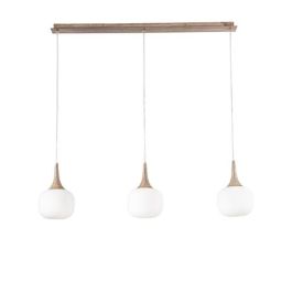 LUCE DESIGN Suspension E14 Jaipur 230V 150x97x14cm bois blanc  - I-JAIPUR-SQ3-BCO