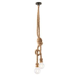LUCE DESIGN Suspension E27 Rope 230V 150x10x10cm beige - I-ROPE-S2
