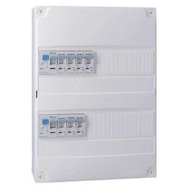 IKEPE Tableau électrique pré-équipé à vis 2 rangées 2ID 40A 7 disjoncteurs