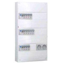 IKEPE Tableau électrique pré-équipé à vis 3 rangées 3ID 63A 12 disjoncteurs