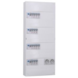IKEPE Tableau électrique pré-équipé à vis 4 rangées 2ID 40A 2ID 63A 14 disjoncteurs