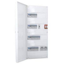 IKEPE Tableau électrique pré-équipé à vis 4 rangées 2ID 40A 2ID 63A 19 disjoncteurs