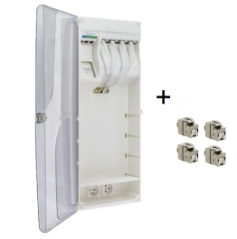 IKEPE Coffret de communication Grade 2TV - 12RJ45 avec DTIO et emplacement box
