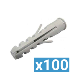 ING FIXATIONS Cheville nylon D8 avec collerette - Boite de 100 - A170095
