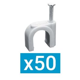 ING FIXATIONS Pontet plastique D20 clou en acier - Boite de 50 - A322150