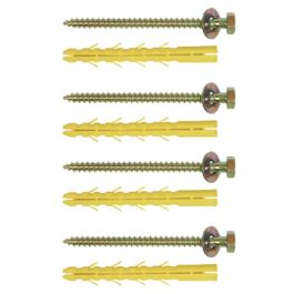 ING Fixations Kit de fixation pour support parabole et climatisation 12x130mm - lot de 4 - A853035