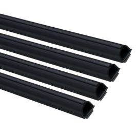 INOFIX Cablefix Gaine adhésive 8x7 mm noir - Lot de 4
