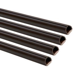 INOFIX Cablefix Gaine adhésive 8x7 mm marron - Lot de 4