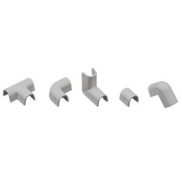 INOFIX Cablefix accessoires assortis pour gaine adhésive 8x7mm gris métallisé - Lot de 10