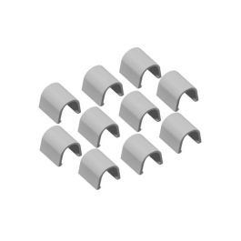 INOFIX Cablefix accessoires droits pour gaine adhésive 8x7mm gris métallisé - Lot de 10